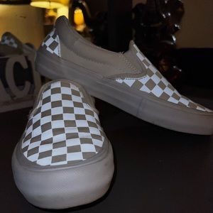 Vans Reflective White Slip Ons